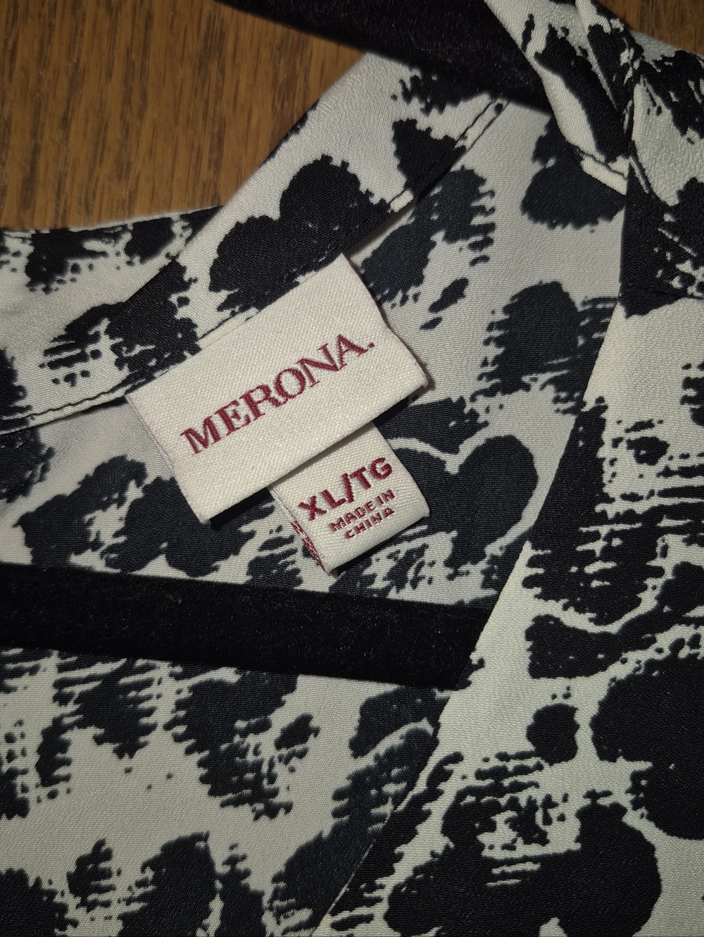 Merona Black & White Leopard-Print Sleeveless Camisole - Picture 3 of 4